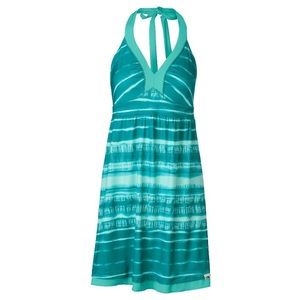 The North Face woman's Echo Lake athletic halter dress turquoise size small